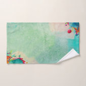 Prachtige Abstracte Floral Waterverf Patroon Bad Handdoek (Handdoek)