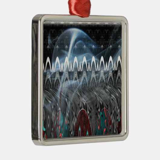 Prachtige Abstracte kunstprint Metalen Ornament (Rechts)