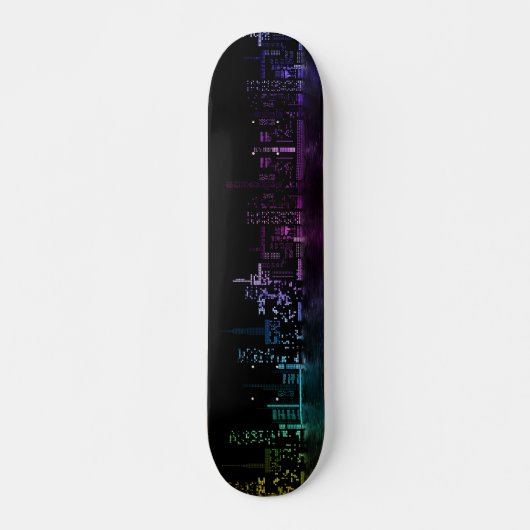 Prachtige Abstracte Skyline Skateboard (Voorkant)