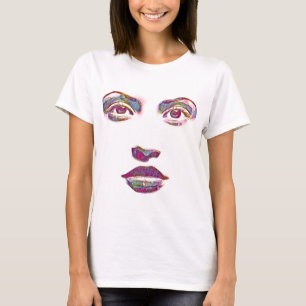 prachtige abstracte vrouwen staan voor make - up s t-shirt