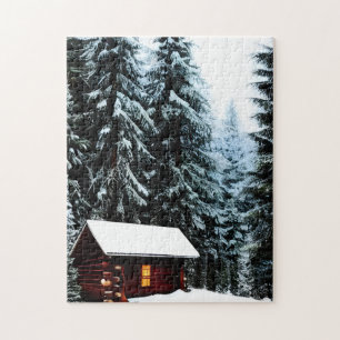 Prachtige Abstracte wintercabine Legpuzzel