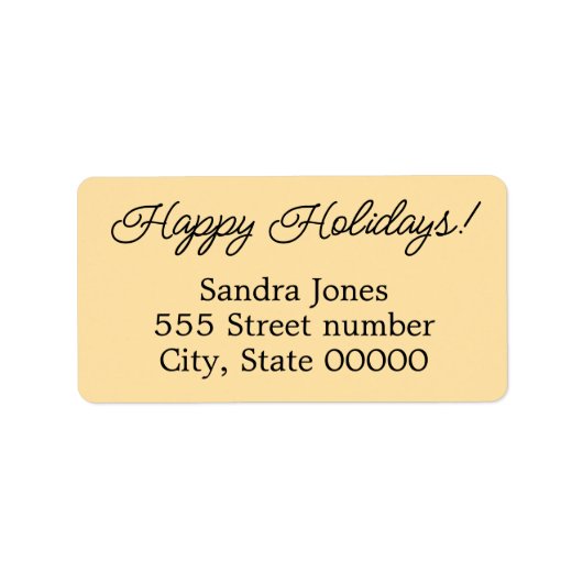 Prachtige adresetiket prettige feestdagen etiket (Voorkant)