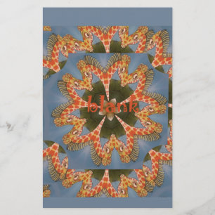 Prachtige Afrikaanse kleurrijke Giraffe blanco Briefpapier