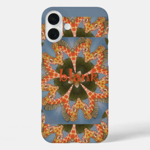 Prachtige Afrikaanse kleurrijke Giraffe blanco iPhone 16 Plus Hoesje