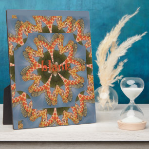 Prachtige Afrikaanse kleurrijke Giraffe blanco Fotoplaat