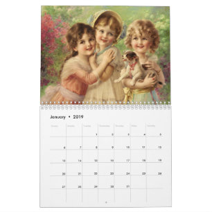 Prachtige agenda voor Victoriaans dames schilderij Kalender