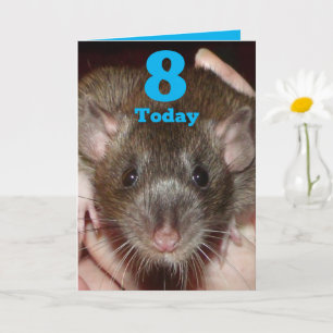 Prachtige agouti rat, aanpasbaar 8th Birthday Kaar Kaart