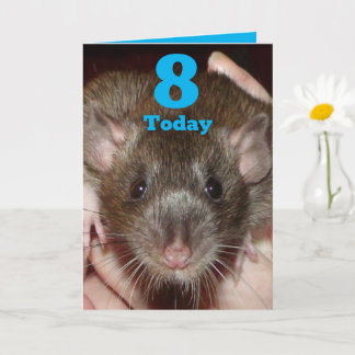 Prachtige agouti rat, aanpasbaar 8th Birthday Kaar Kaart
