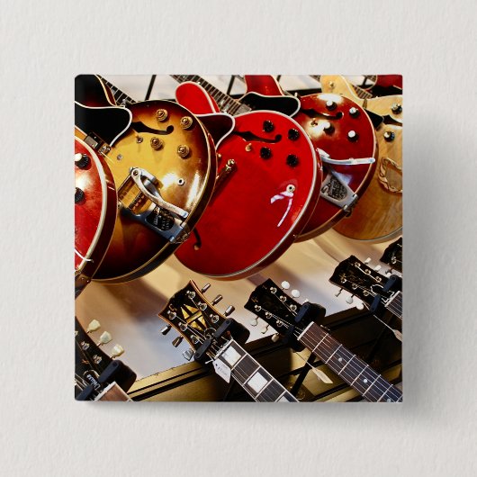 Prachtige akoestische gitaar vierkante button 5,1 cm (Voorkant)