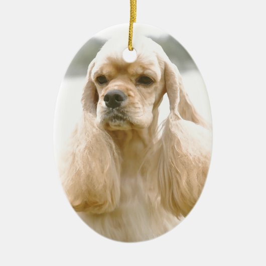 Prachtige Amerikaanse Cocker Spaniel Keramisch Ornament (Voorkant)