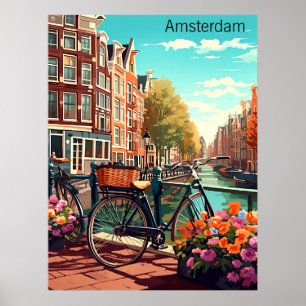 Prachtige Amsterdam Nederland Canal City Poster