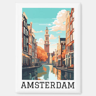 Prachtige Amsterdam Nederland Canal Travel Magneet