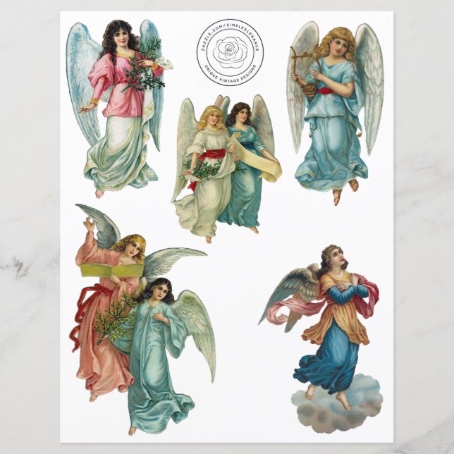 Prachtige  Angels Fussy Cut-scrapbook (Voorkant)