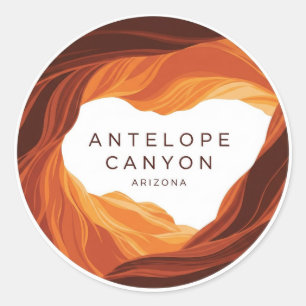 Prachtige Antelope Canyon Navajo-natie Ronde Sticker
