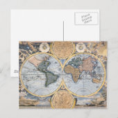 Prachtige Antiek Atlas Map Briefkaart (Voorkant / Achterkant)