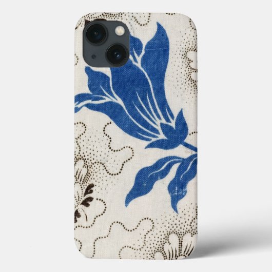 Prachtige Antiek Blauwe Floral Stippled Case-Mate iPhone Case (Achterkant)