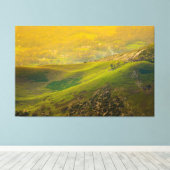 Prachtige architectuur van de afdruk van het Hills Canvas Afdruk (Insitu (Houten vloer))