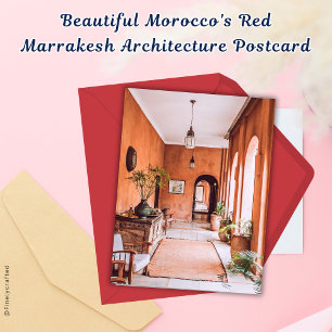 Prachtige architectuur van Marokko in het Rode Mar Briefkaart