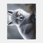 Prachtige Arctic Fox Fleece Deken (Voorkant)