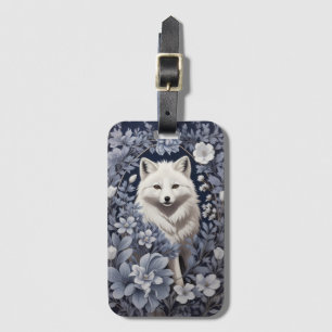 Prachtige Arctic Fox William Morris geïnspireerd Bagagelabel