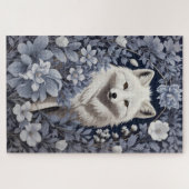 Prachtige Arctic Fox William Morris geïnspireerd Legpuzzel (Horizontaal)