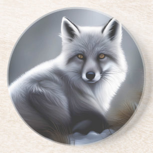Prachtige Arctic Fox Zandsteen Onderzetter