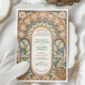 Prachtige Art Nouveau Spring Wedding Kaart