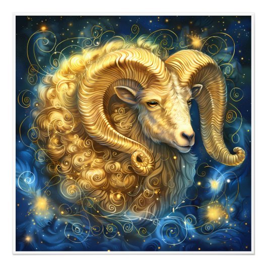 Prachtige astrologie Zodiac Geboorteteken Foto Afdruk (Voorkant)