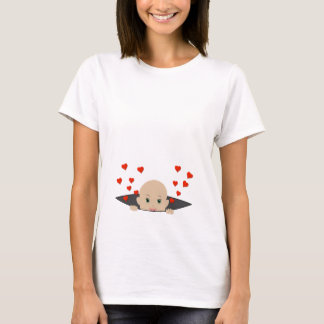 Prachtige Baby met hart kraambed T-shirt