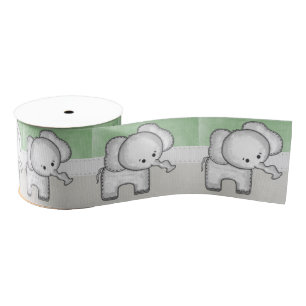 Prachtige Baby olifant dierentuin Grosgrain Lint