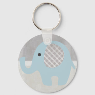 Prachtige Baby olifant in blauw Sleutelhanger