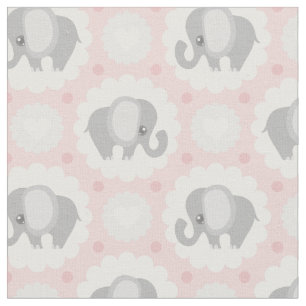 Prachtige Baby olifant in roze Stof