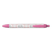 Prachtige Baby olifant in roze Zwarte Inkt Pen (Achterkant)