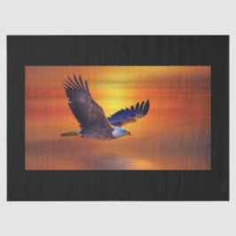 Prachtige Bald Eagle in Flight Sunset Tissuepapier