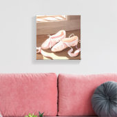 Prachtige balletschoentjes | roze canvas afdruk (Insitu (Woonkamer))