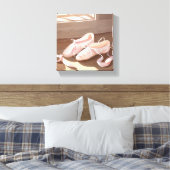 Prachtige balletschoentjes | roze canvas afdruk (Insitu (Slaapkamer))