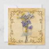  prachtige beige bloemen met naam (Voorkant)