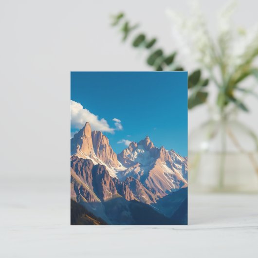 Prachtige bergtop briefkaart (Staand voorkant)