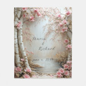 Prachtige berkenbomen Country River Fleece Deken (Voorkant)