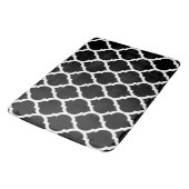 Prachtige Black White Moroccan Quatrefoil Pattern Badmat (Gekanteld)