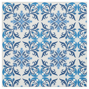 💙 prachtige blauwe Azulejos, XXL tegelgrootte F Stof