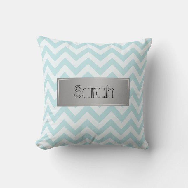 Prachtige blauwe en witte achtergrond, kool bloeme kussen (Voorkant)