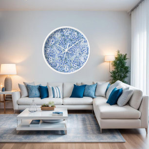 Prachtige blauwe hortensia's - bloemenpatroon