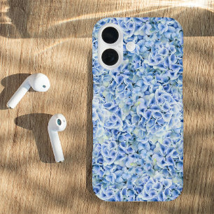 Prachtige blauwe hortensia's - bloemenpatroon iPhone 16 hoesje