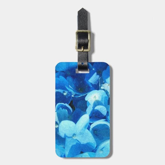 prachtige blauwe hydrangea bloemen cadeautjes . bagagelabel (Voorkant verticaal)