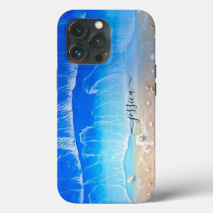 Prachtige blauwe oceaan strand golven tropische do iPhone 13 pro hoesje