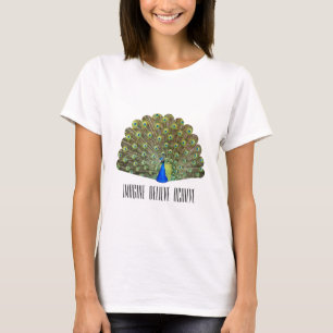 Prachtige Blauwe Pauw Vogel T-shirt