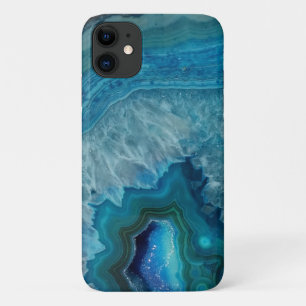 Prachtige Blauwgroen blauwe geweerkaatsteen iPhone 11 Hoesje