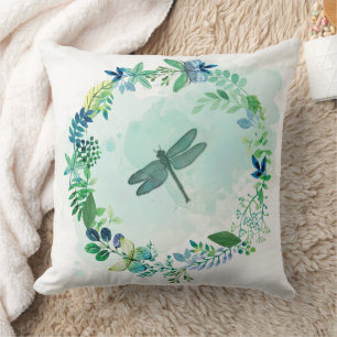 Prachtige Blauwgroen dragonfly-vlinders, gemengd Kussen