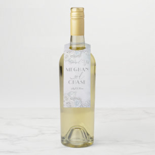 Prachtige Bleke blauw-witte rozen Flessenhanger